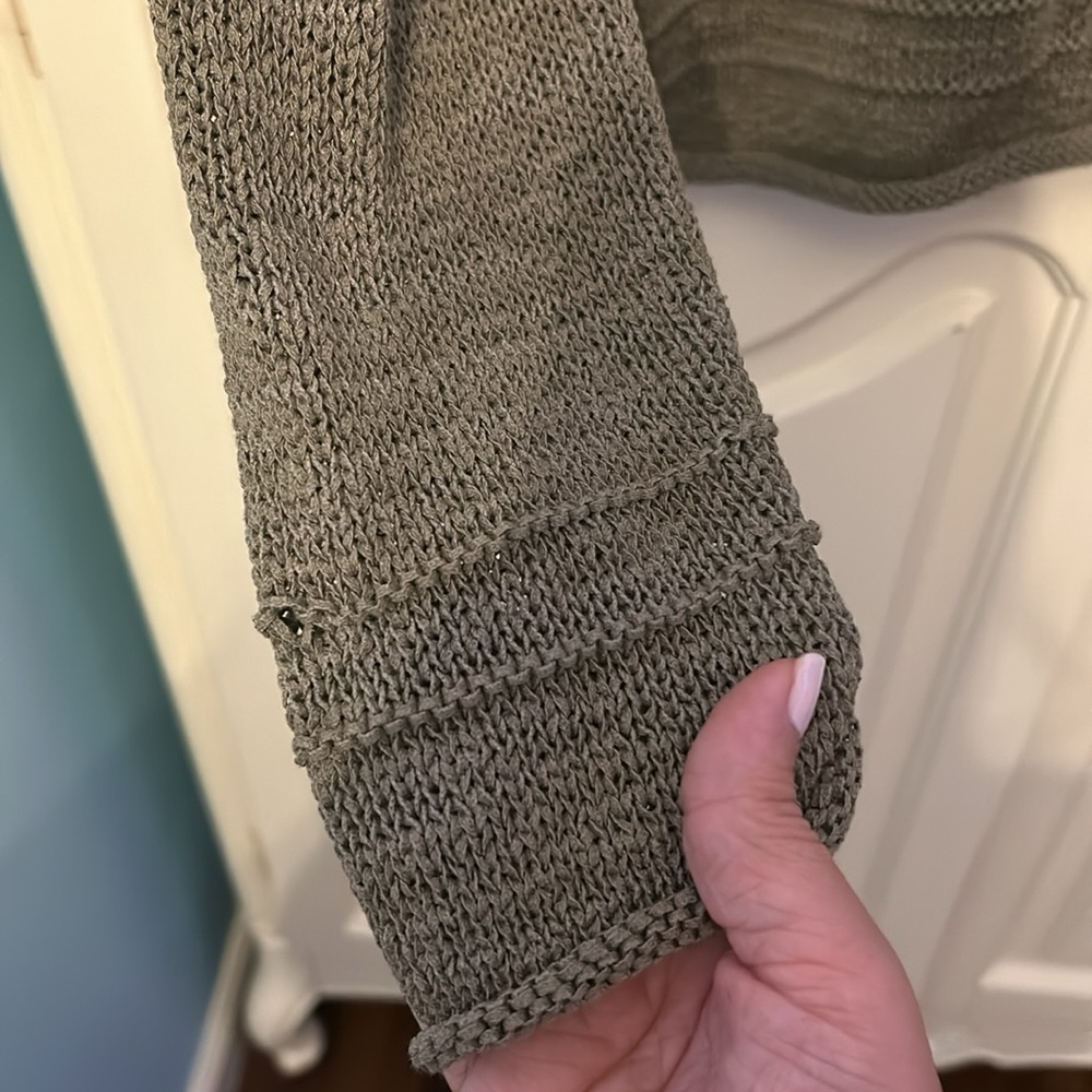 Lord & Taylor Olive Green Knit Sweater Women’s Large - Picture 6 of 7